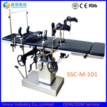 Tableau de fonctionnement multifonction orthopédique chirurgical radiolucent manuelle